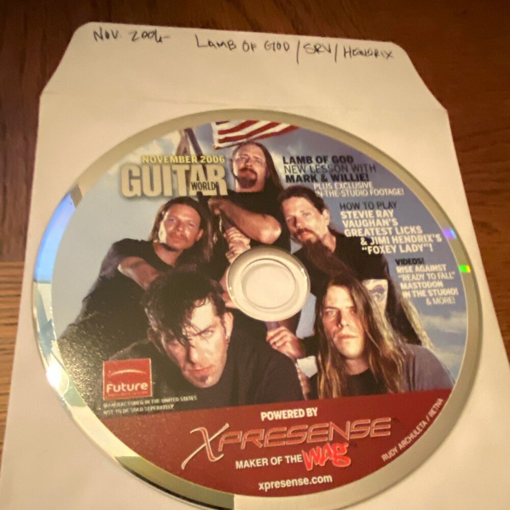 Guitar World Nov 2006 Instructional CD-ROM Guitar Lessons Hendrix, Vaughan